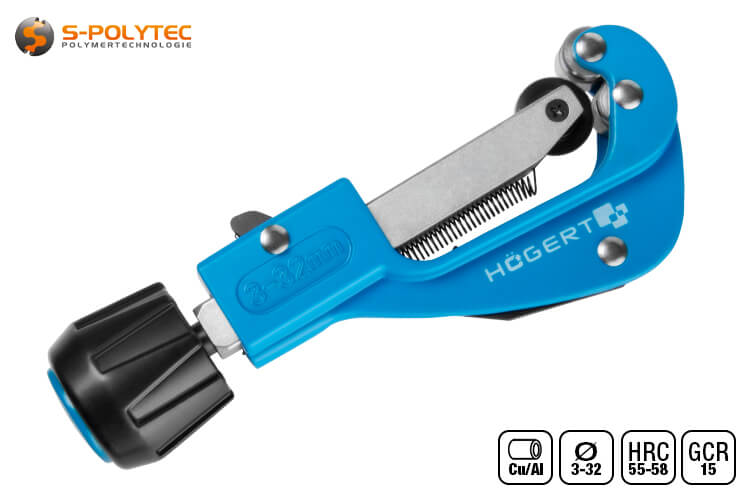 The pipe cutter from Högert is ideal for plumbing and heating pipes made of aluminium composite or copper