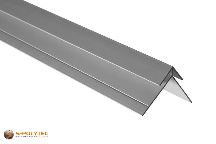 The external corner profiles made of solid aluminium are suitable for panels up to 3mm thick.	