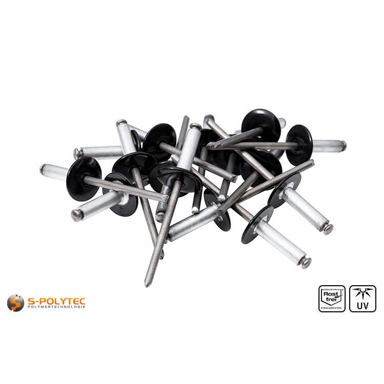 Facade rivets black (RAL 9005)