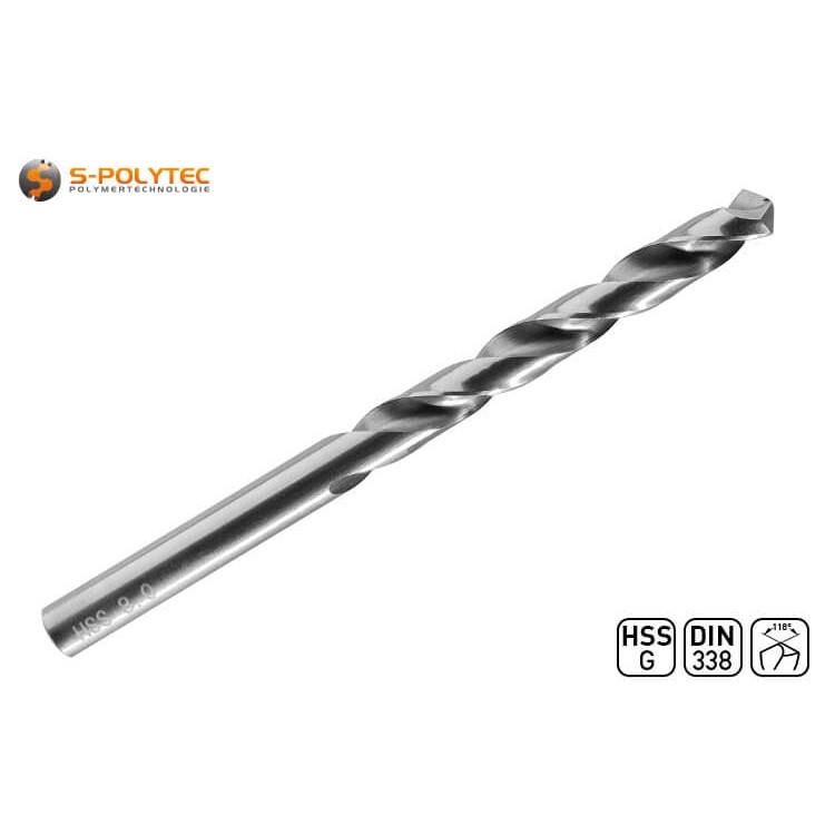The HSS-G drills for metal are available in many different diameters. For example, in Ø 5.1mm, Ø 6.0mm, Ø 8.0mm or Ø 10.0mm.