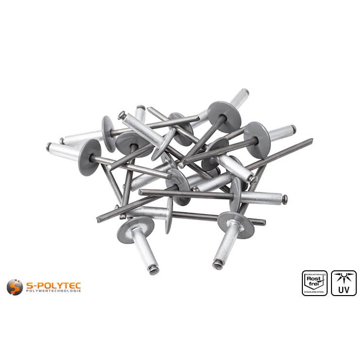 Facade rivets dusty grey (RAL 7037)