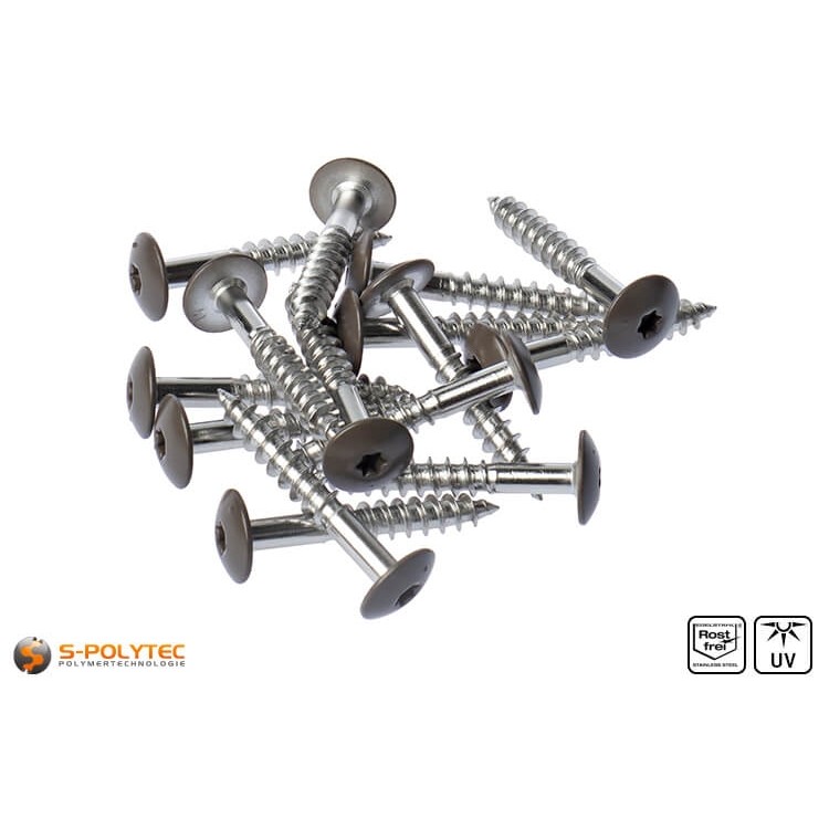 HPL screws brown (wood decor)