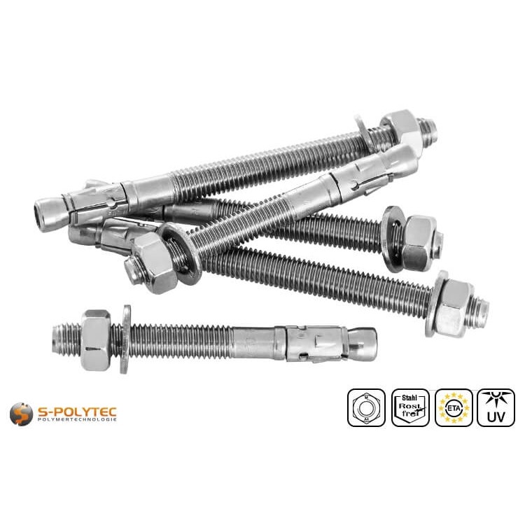 Fischer Wedge Anchor FAZ II with 12mm diameter for highest loads with ETA approval