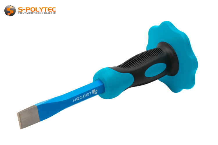 The flat chisel with a blade width of 19 mm has a solid 16 mm hexagonal shank