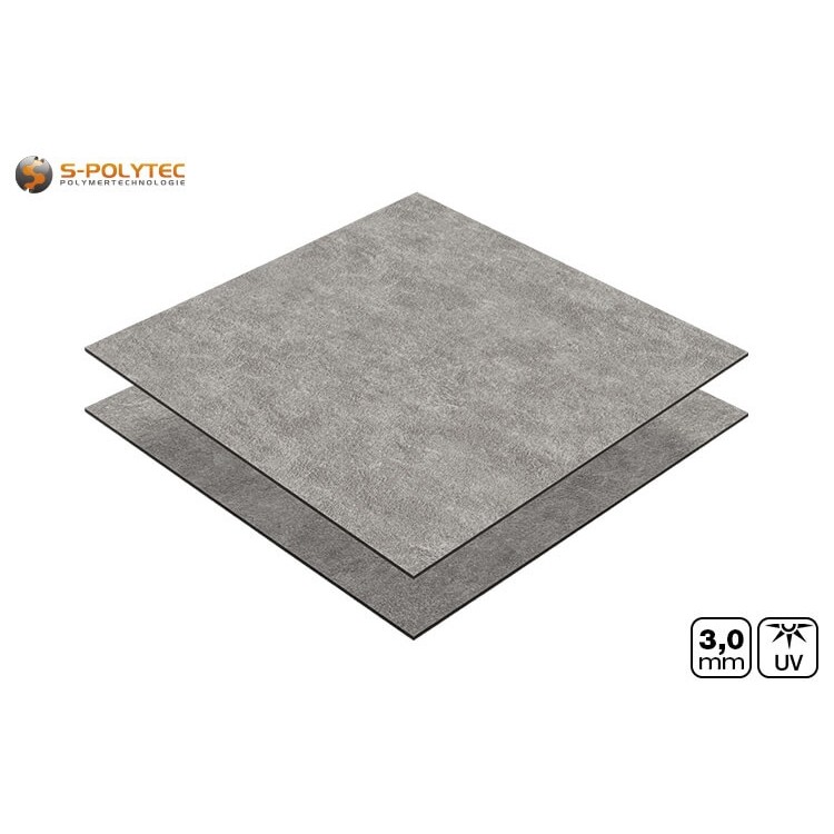 Aluminium composite panel in concrete effect in 3mm thickness cut to size