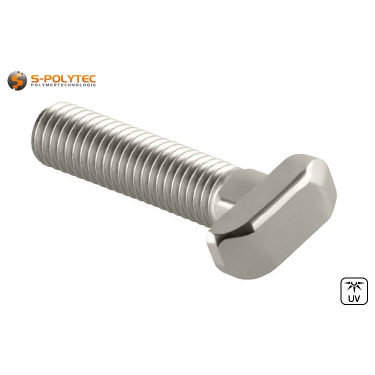 The hammer head screws made of nickel-plated carbon steel are suitable for indoor and outdoor applications