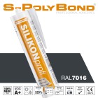 S-Polybond SILIKONprofi alkoxy-silicone anthracite grey (RAL 7016)