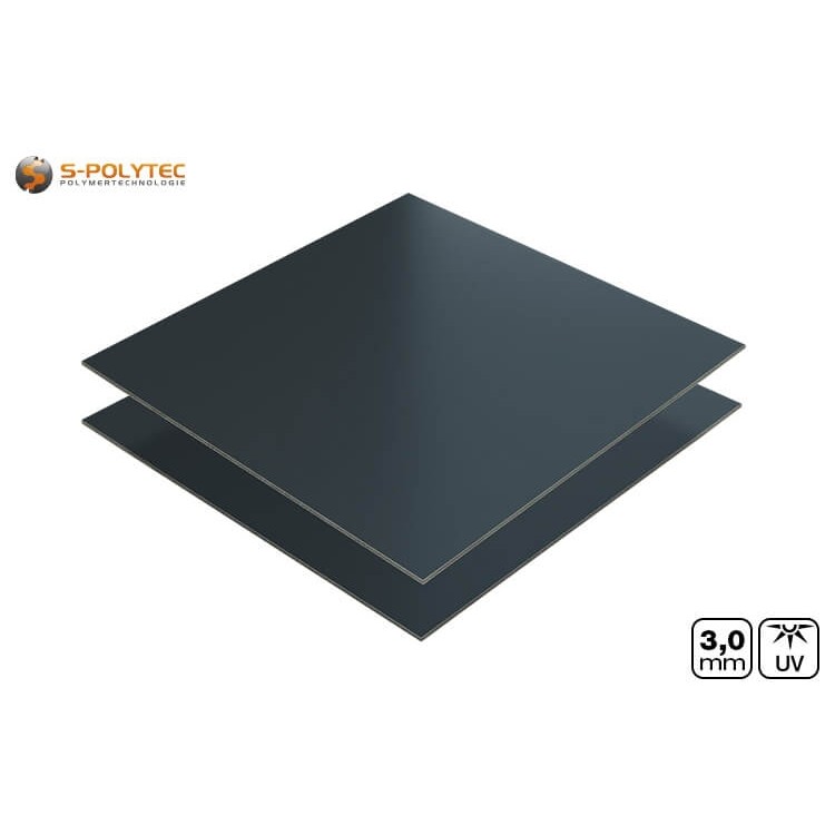 Aluminium composite panels with one-sided matt / glossy surface