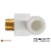 Vorschaubild The Aqua-Plus PP-R wall connection angle 90° 20mmx1/2 inch is suitable for PP-R pipes with Ø20mm