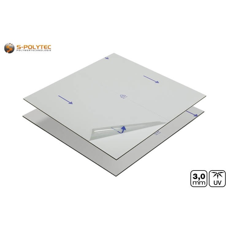 Aluminum composite panels with a matt surface on both sides