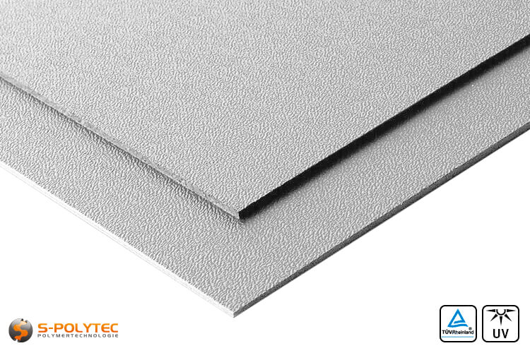 Grey ASA/ABS as standard sheet in thicknesses of 2mm-4mm - detailed view