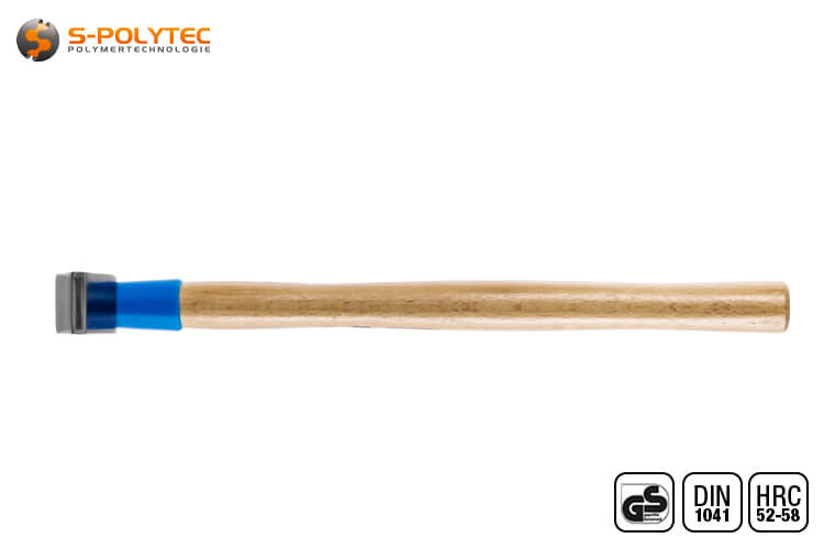 The locksmith's hammer with ash wood handle is optionally available with 300g, 500g or 1000g head weight
