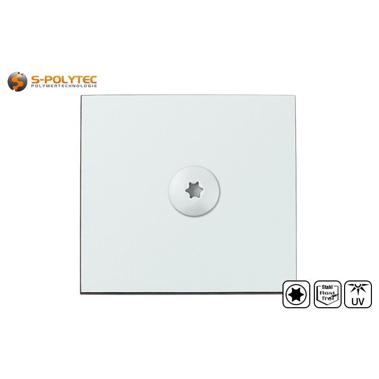 Our cladding screws in the size Ø 5.5 x 35mm with a head diameter of Ø 12mm are made of high-quality A4 steel