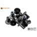Vorschaubild Stainless steel threaded sleeve for balcony screws with UV-resistant head paint in black (RAL9005)