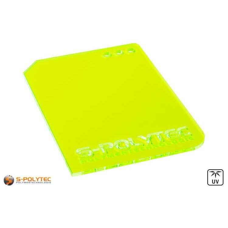 Acrylic glass yellow fluorescent (Lasercut)