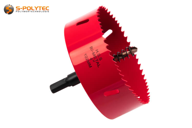 Thanks to its cobalt-alloyed HSS bi-metal, our 102mm hole saw is also suitable for light metal