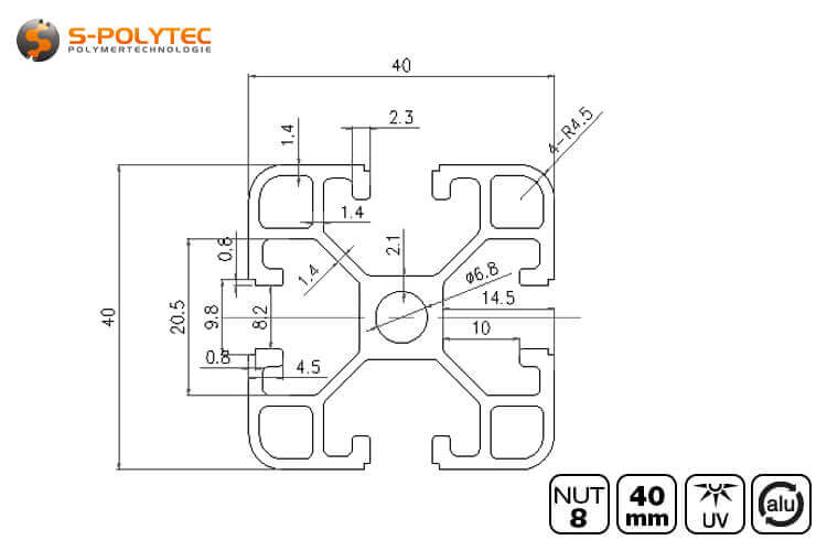 The unique design of the system profiles combines low weight with high rigidity