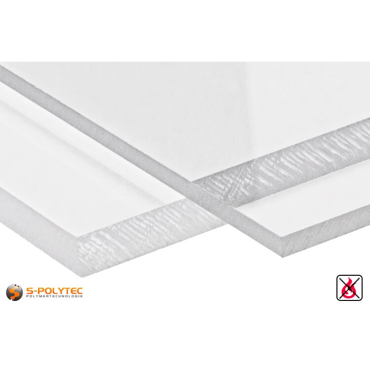 PVC Sheets transparent hard PVC (PVCU) from 1mm to 15mm thickness - detailed view