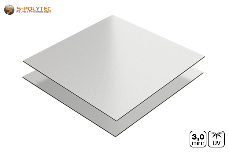 Aluminum composite panels with a matt surface on both sides