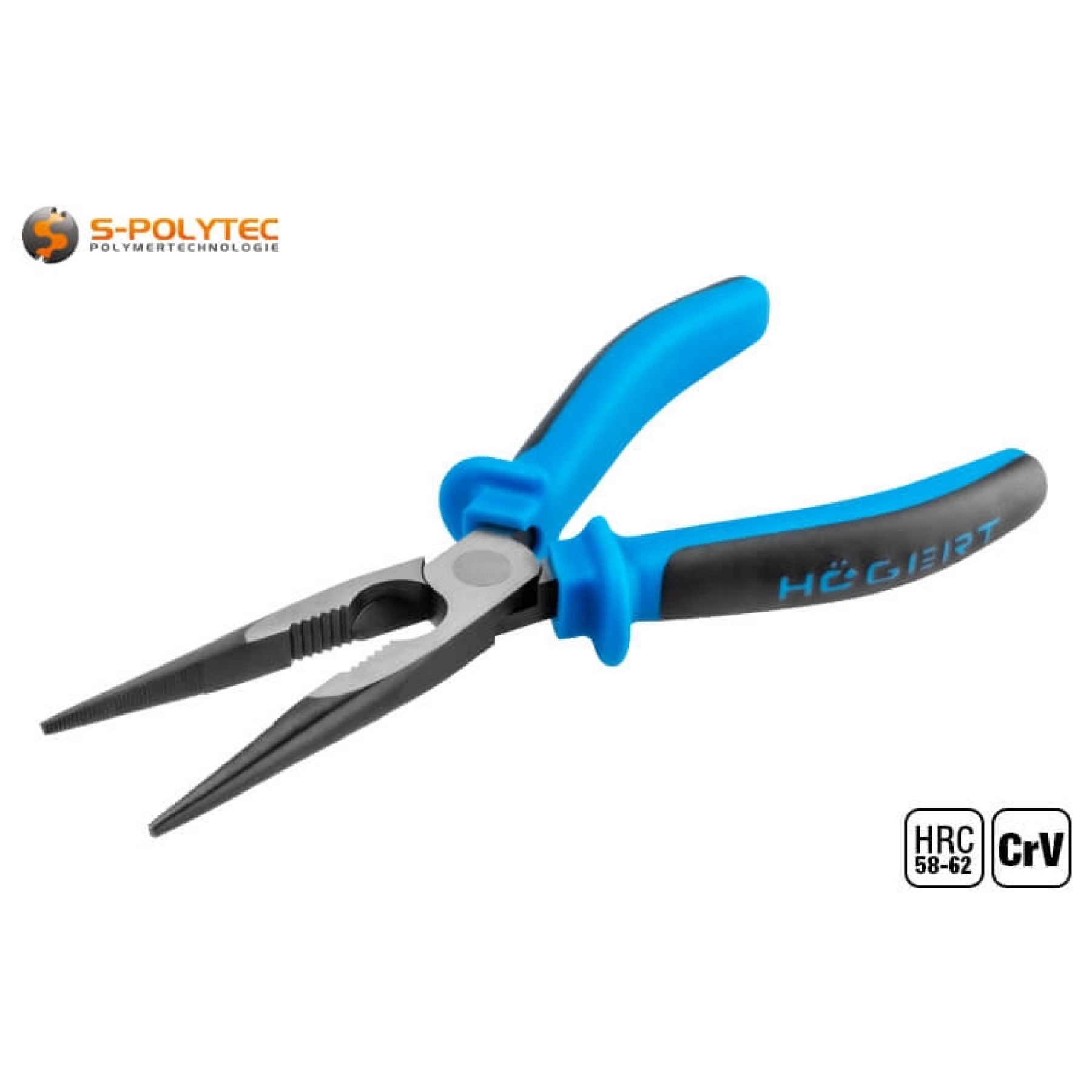 The needle nose pliers with tapered tip are made of alloyed chrome vanadium steel