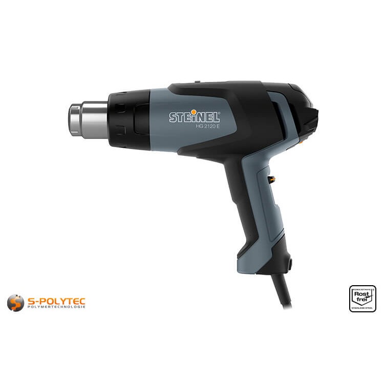 Prof-hot-air blower with a 9-step temperature setting in a range from 80°C to 630°C