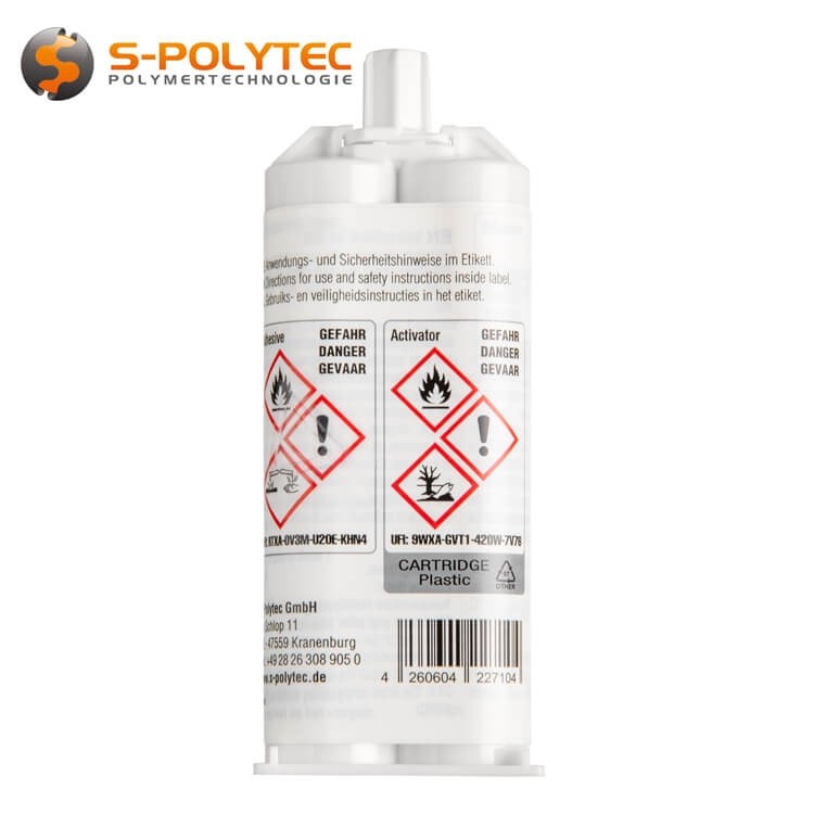 S-Polybond 2K MMAprofi 2-component MMA adhesive 50g for plastic, metal and composite materials