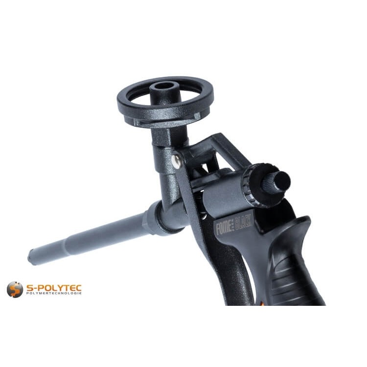 The FOME Flex Black Edition construction foam gun is compact and lightweight yet robust