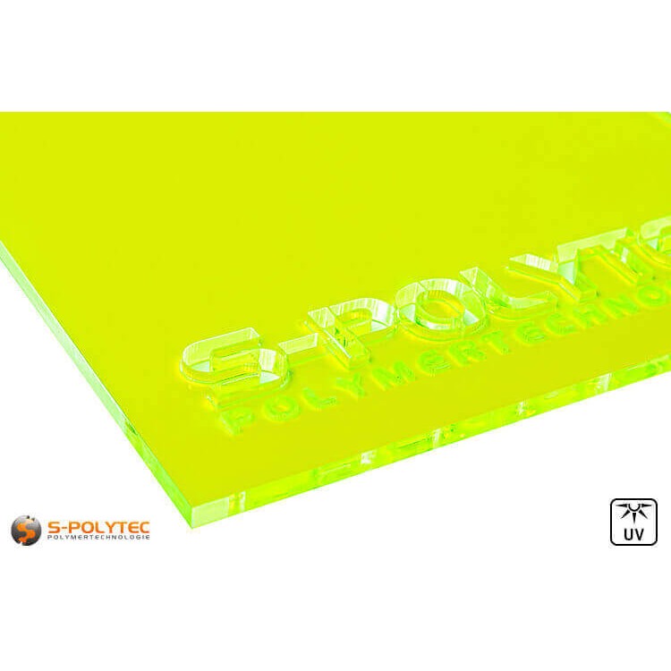 Acrylic glass yellow fluorescent (Lasercut)