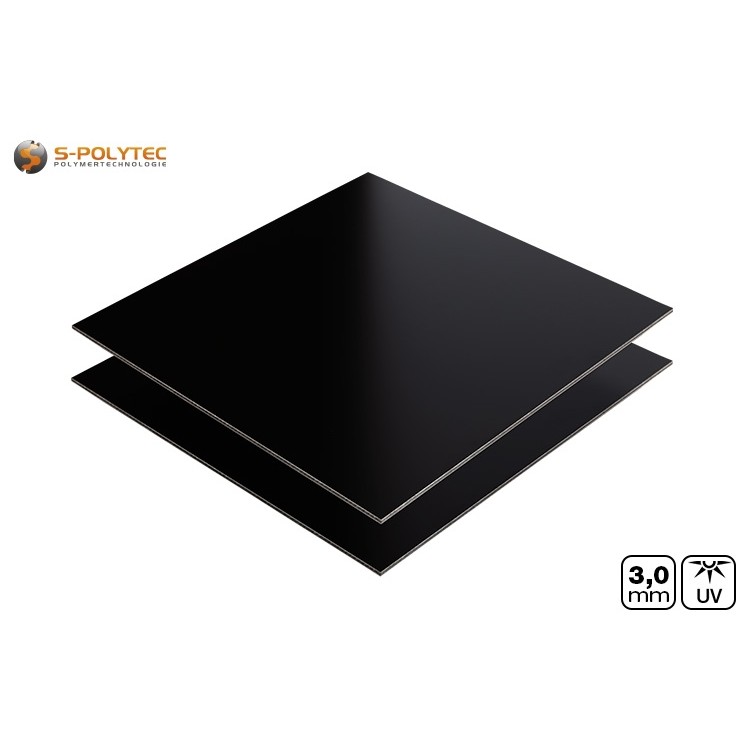 Aluminum composite panels with one-sided matt, one-sided glossy surface