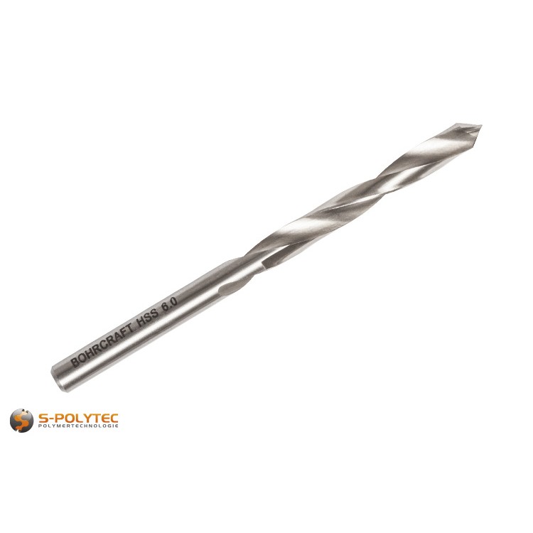 HSS-G drill bit type HK for plastics with a point angle of 80° - ideal for Plexiglas