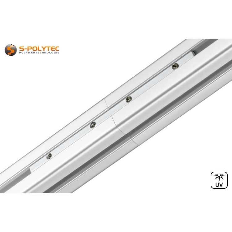 Extension of aluminium construction profiles using profile connectors