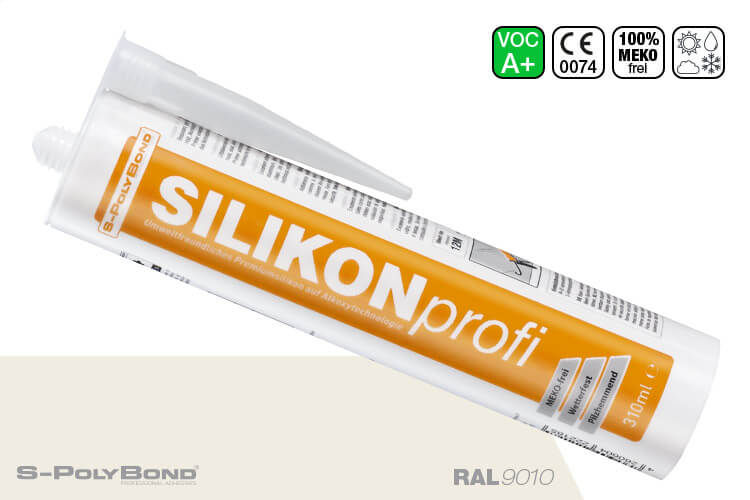 Pure white silicone based on alkoxy-technologie from S-Polybond SILIKONprofi