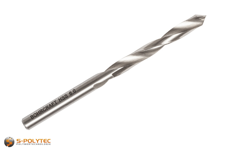 HSS-G drill bit type HK for plastics with a point angle of 80° - ideal for Plexiglas