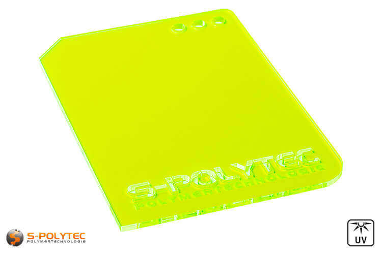 Acrylic glass yellow fluorescent (Lasercut)