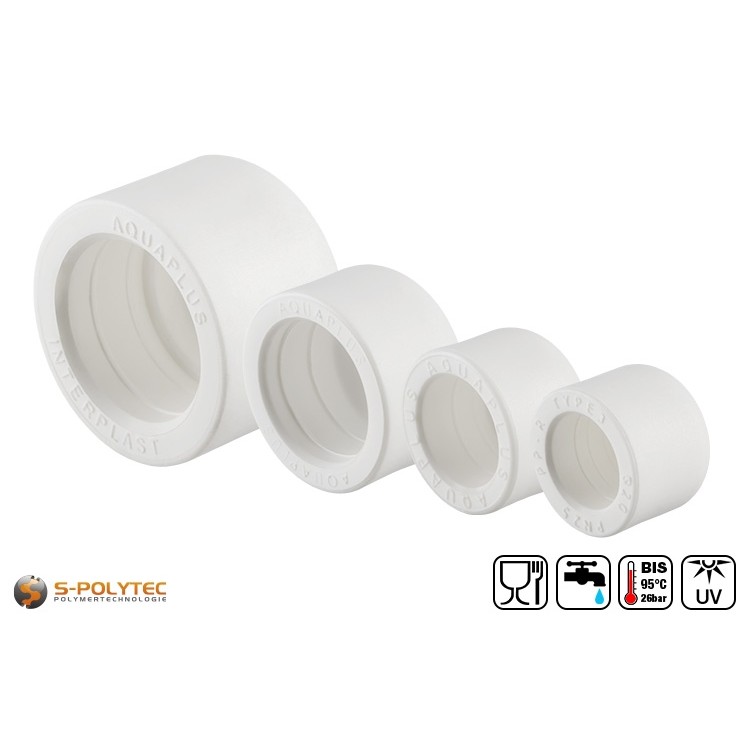 We offer the white PPR pipe end caps for pipe sealing in the sizes DN20, DN25, DN32 and DN40