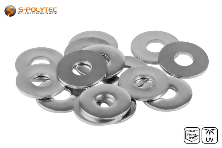Stainless steel washers for our balcony screws as well as all M5 threaded screws.