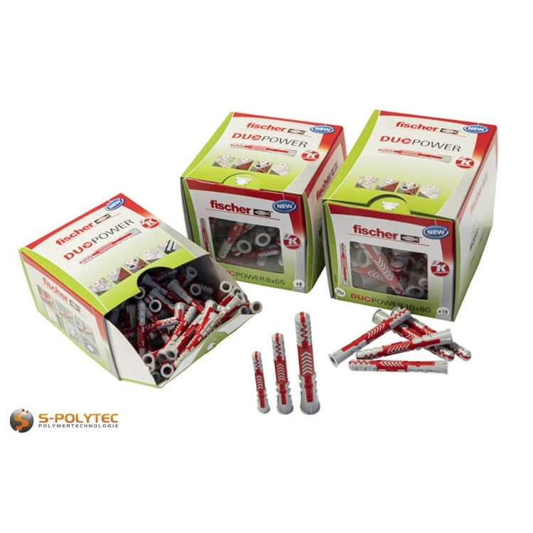 fischer universal plug duoPower for all building materials with higher anchorage depth in various diameters