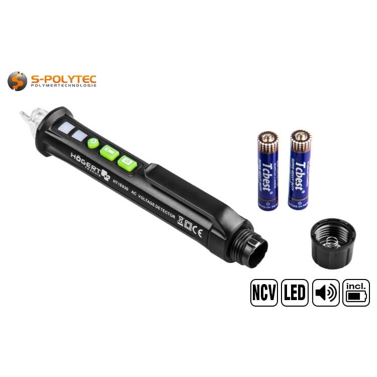 The NCV voltage detector has an inductive dual measuring sensor for maximum safety