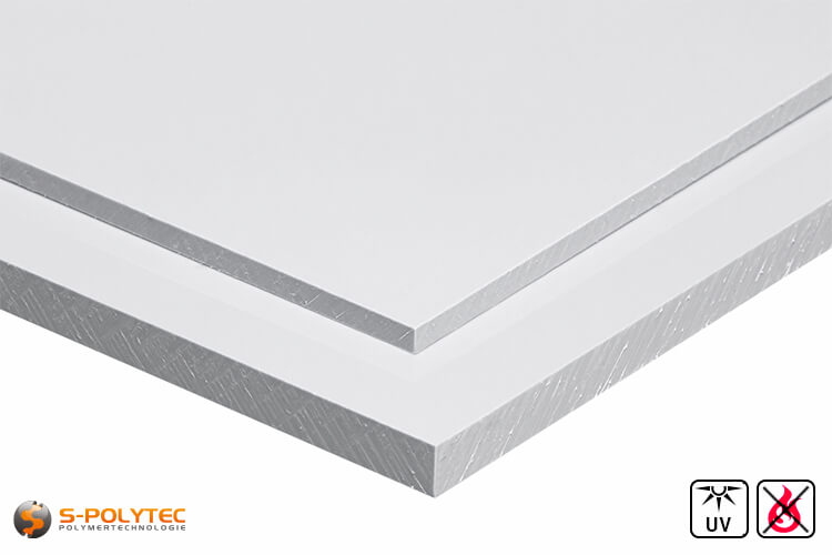 PVC Sheets white hard PVC (PVCU) from 1mm to 4mm thickness - detailed view