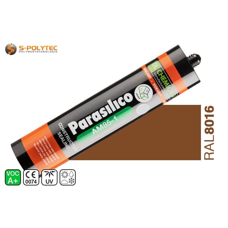 Silicone Parasilico AM-85 darkbrown in RAL8016 (mahoganybrown)