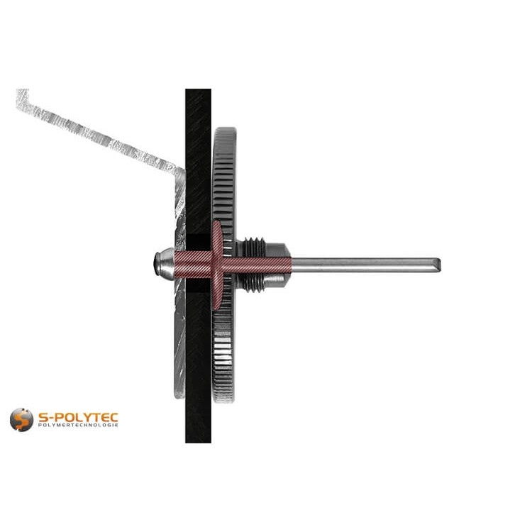 Automatic gap spacing for constraint-free assembly at sliding points with aluminium composites