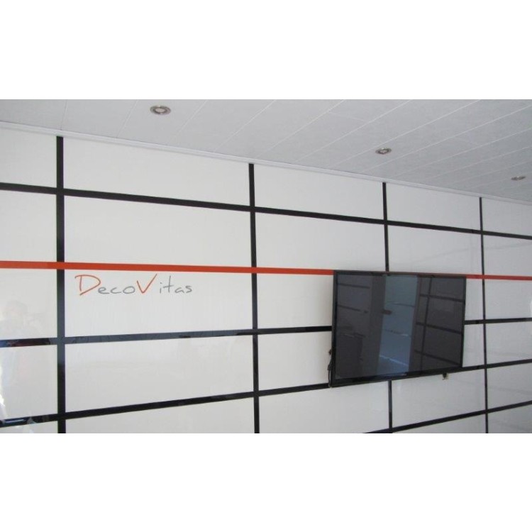 DecoVitas Snow-White 3.0mm thickness - high glossy decor-panels white in custom cut 