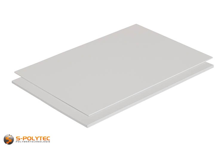 Unsere Polystyrol Platten in Weiß als Standardplatte