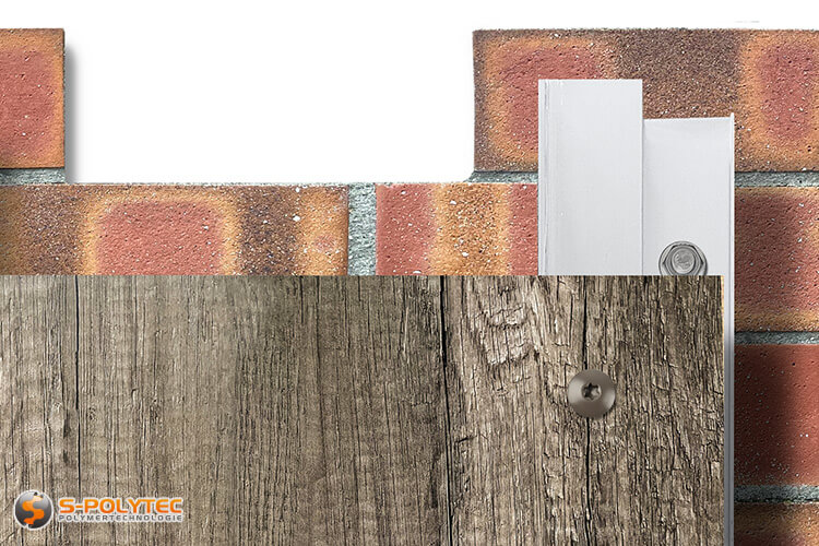 Aluminium Z-profile montage suitable for HPL sheets