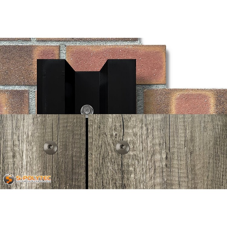 Our V-profiles made of black anodised aluminium are used for substructures where two facade panels are to be mounted side by side