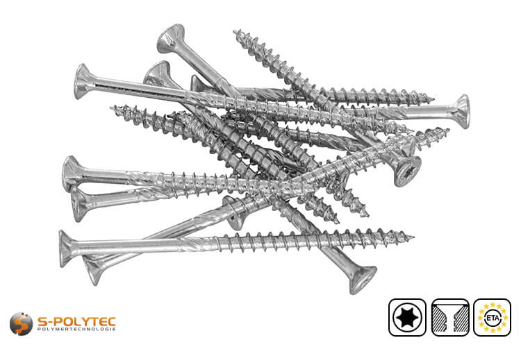 Countersunk head screw fischer PowerFast II Ø 4.5mm in various lengths with partial thread from one screw onwards