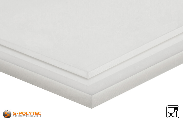 Polypropylene sheets (PP-H) natural as standard size sheets 2.0 x 1.0 meters - detailed view