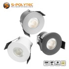 The 3W outdoor LED recessed spotlight in warm white with 3000K is available in anthracite, silver and white
