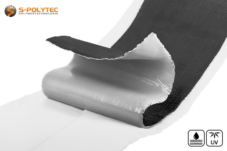 Black EPDM sealing tape with self-adhesive backing as a lead substitute and environmentally friendly alternative for building waterproofing