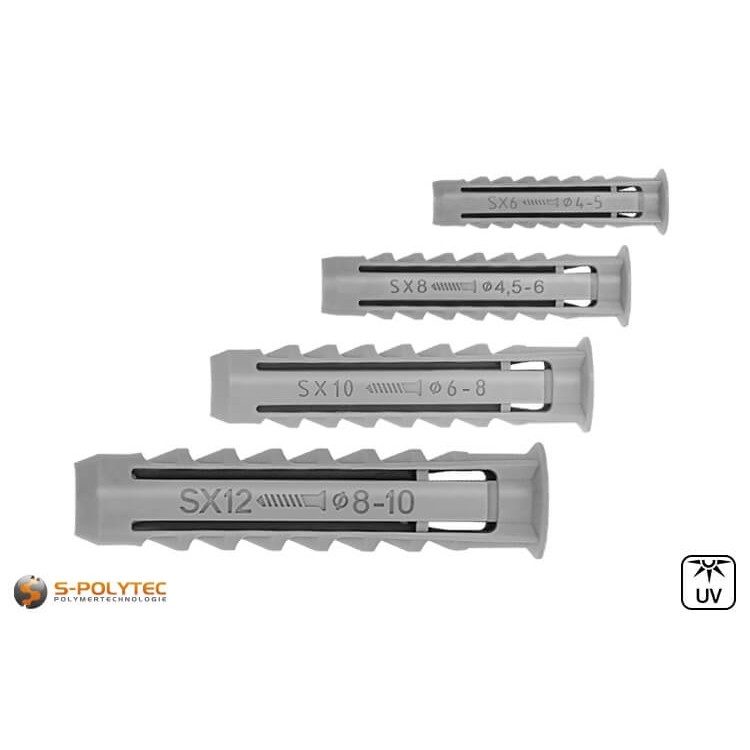 fischer expansion dowel SX in various sizes for numerous fixings